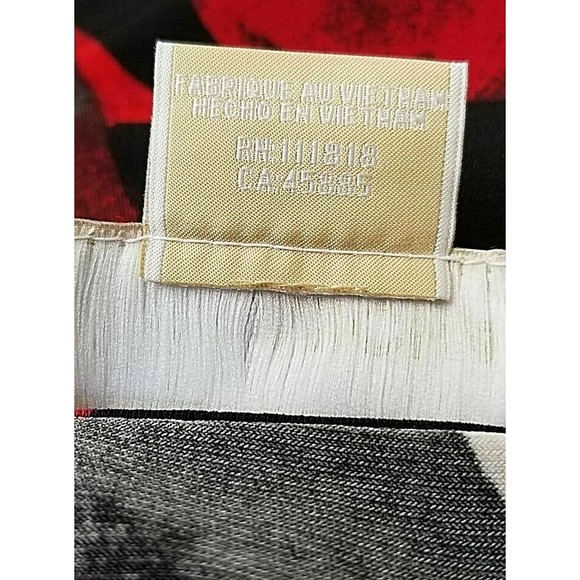 Michael Kors Drape Neck Tunic Size Medium Easy Care Short Sleeve - Picture 7 of 9